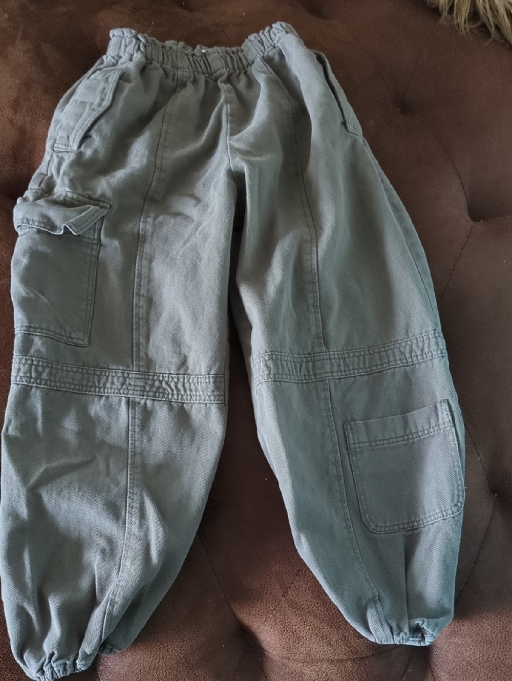 Zara Olive Cargo Jogger Pants